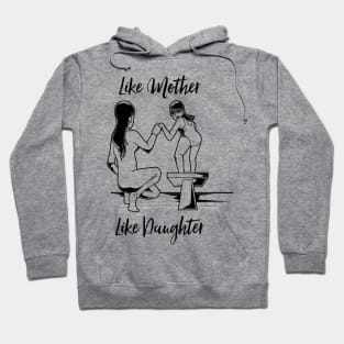 Swimmer - Mom and Daughter Hoodie